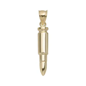 1 3/8" Magnum Bullet Pendant 10K Yellow Gold