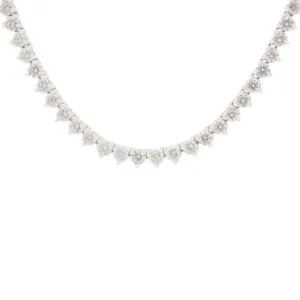 10.04ct 18k White Gold Diamond Necklace