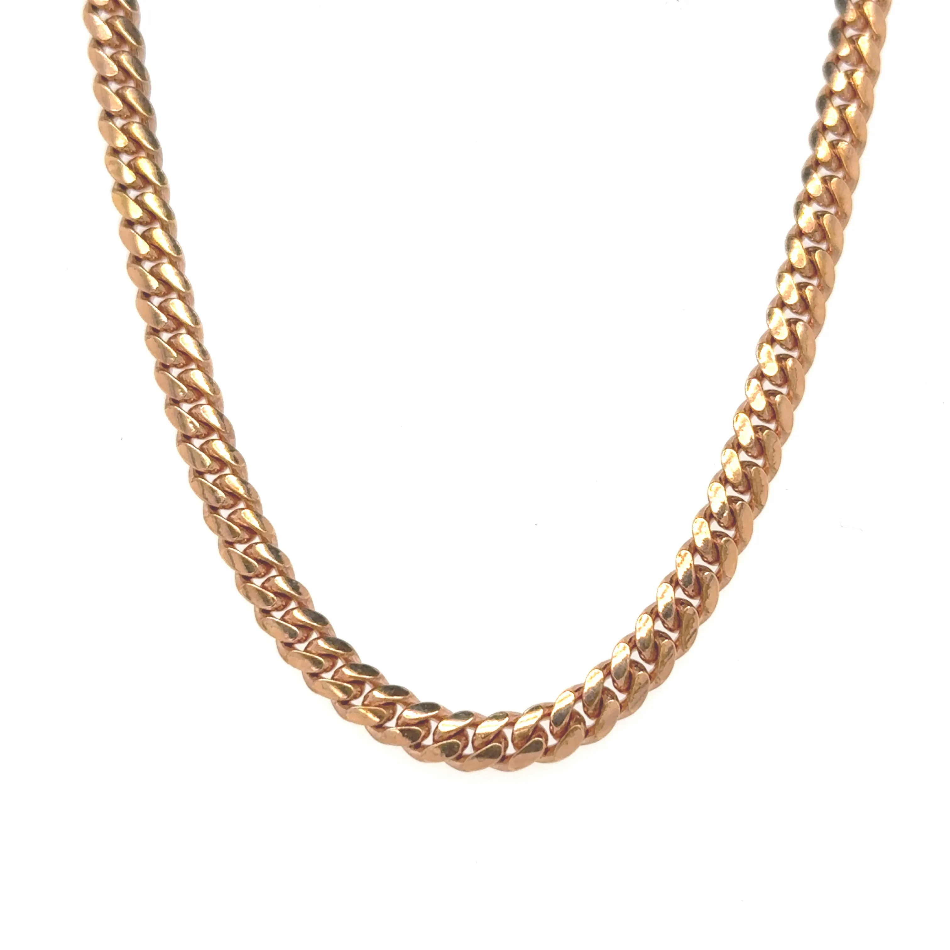 10K Rose Gold Miami Cuban Chain (4mm, 20-inch)