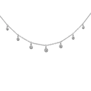 14k Gold Diamond Dangle Necklace