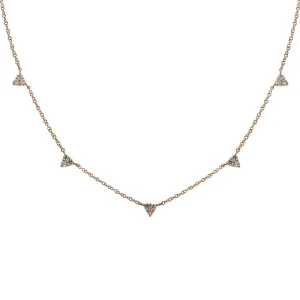 14k Rose Gold Diamond Necklace