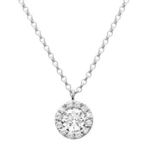 14k White Gold Diamond Cluster Pendant