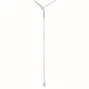 14k White Gold Diamond Lariat