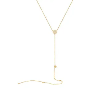 14k Yellow Gold Diamond Lariat