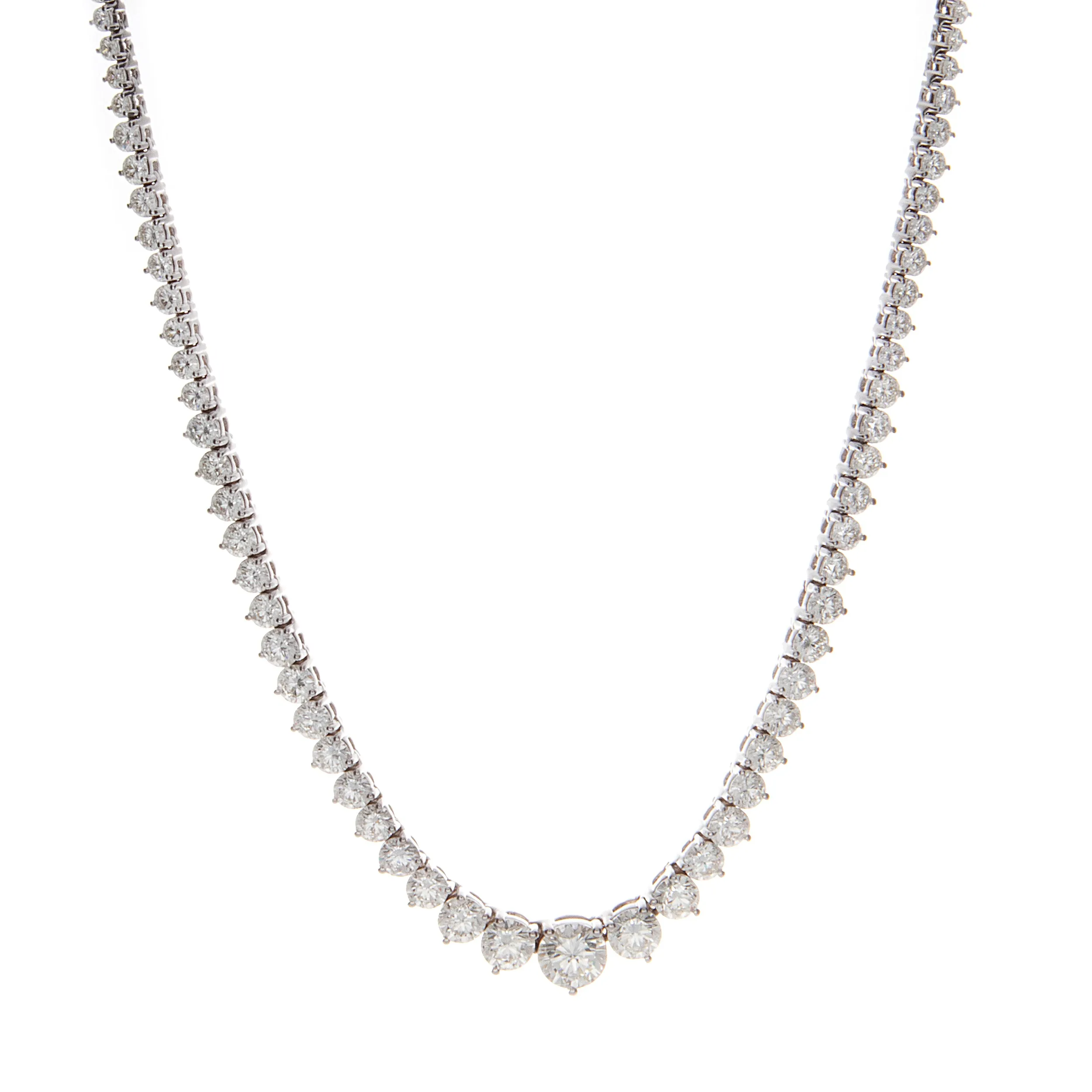 18.24ct 18k White Gold Diamond Necklace