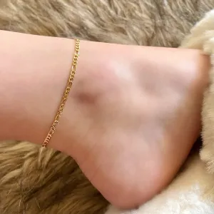 18K Gold Color Simple Chain Anklets For Women Beach Foot Jewelry Leg Chain Ankle Bracelets Women Accessories