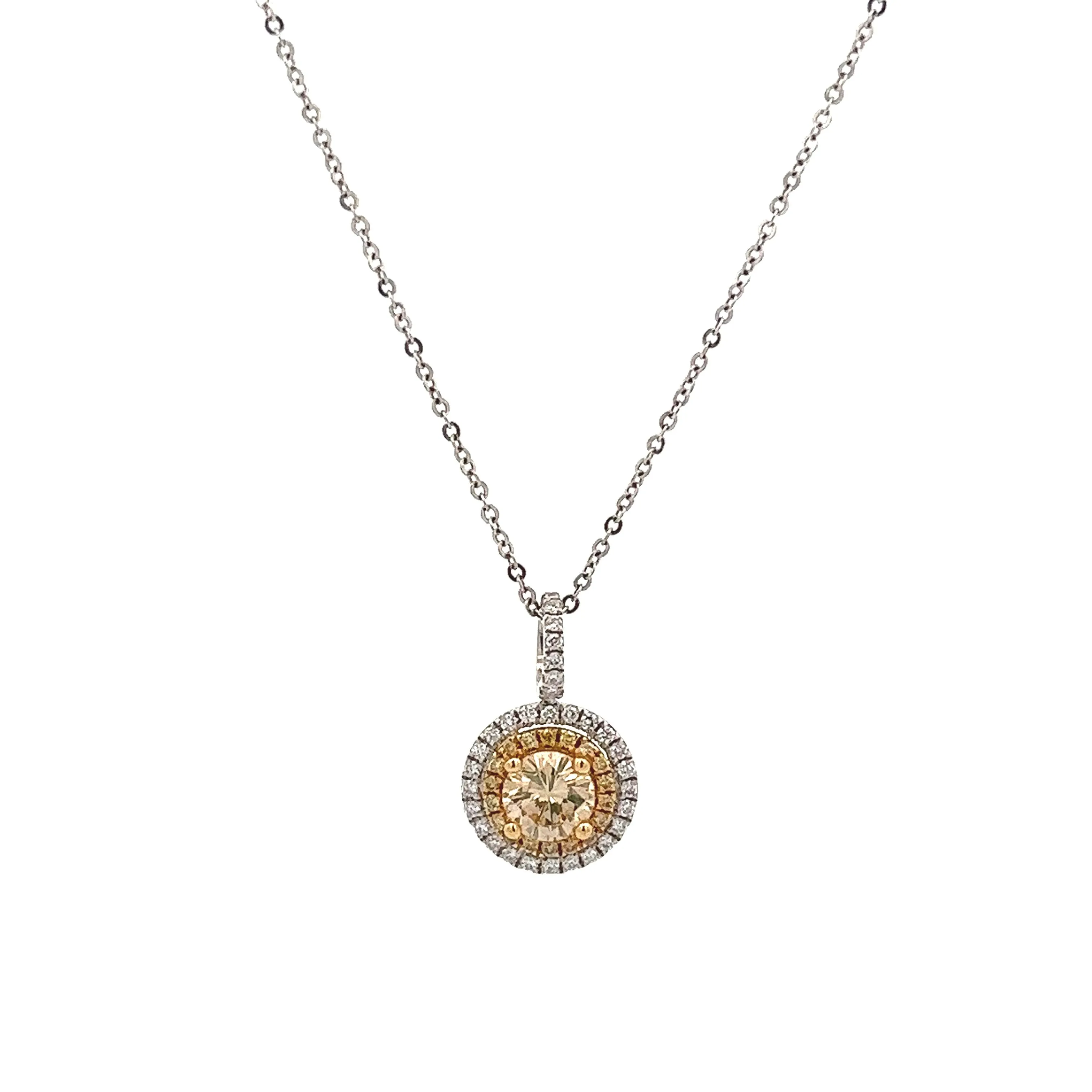 18k Yellow & White Diamond Pendant