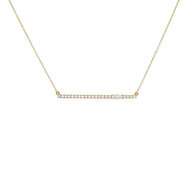 18k Yellow Gold Diamond Necklace