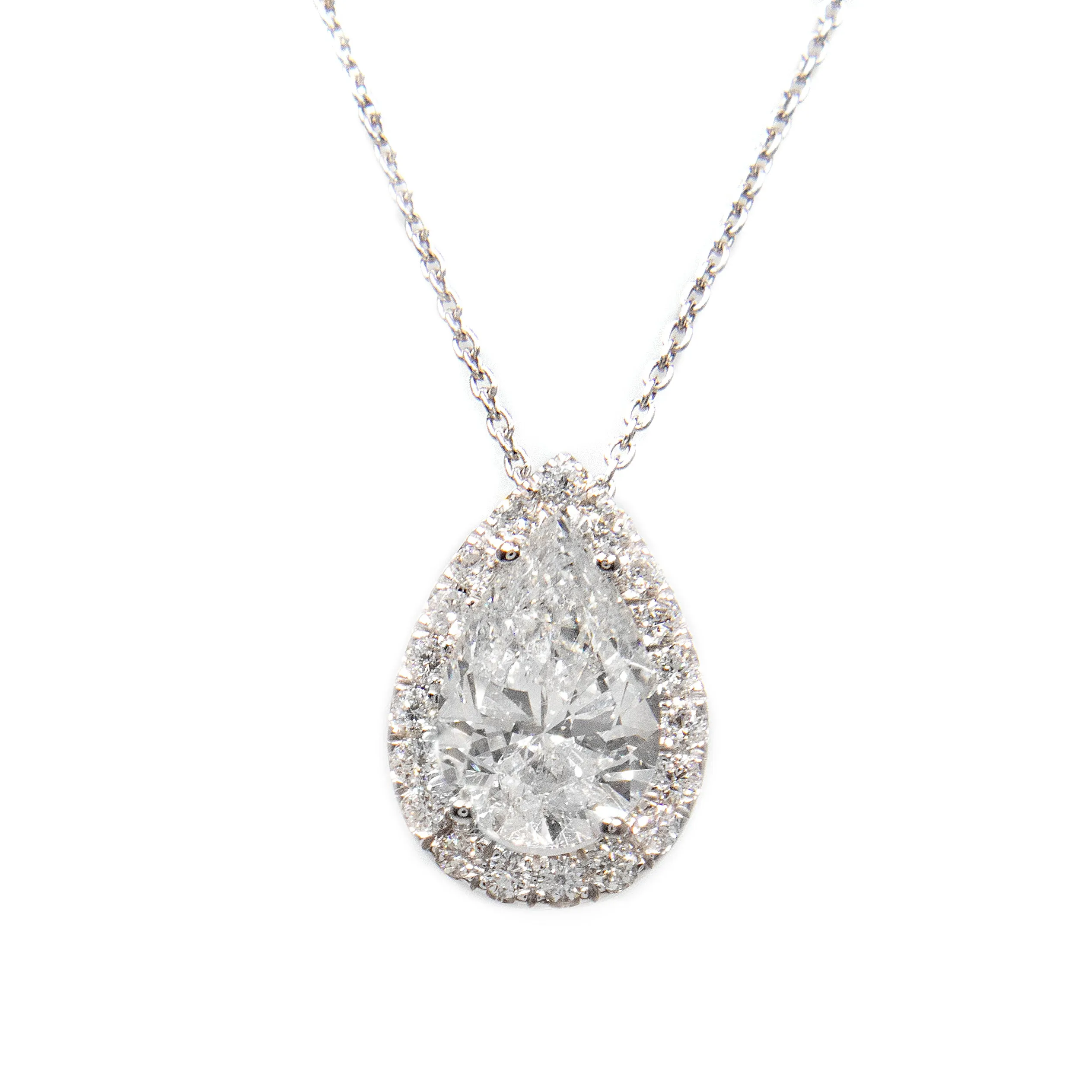 1.93ct Tear Drop Diamond Pendant