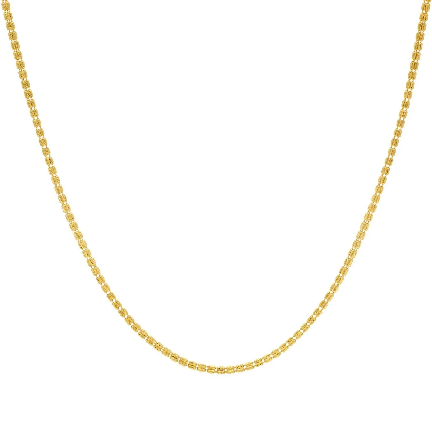 22K Yellow Gold Fancy Chain, Length 18inches