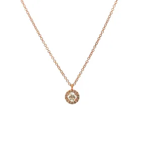 .27ct 14k Rose Gold Diamond Pendant