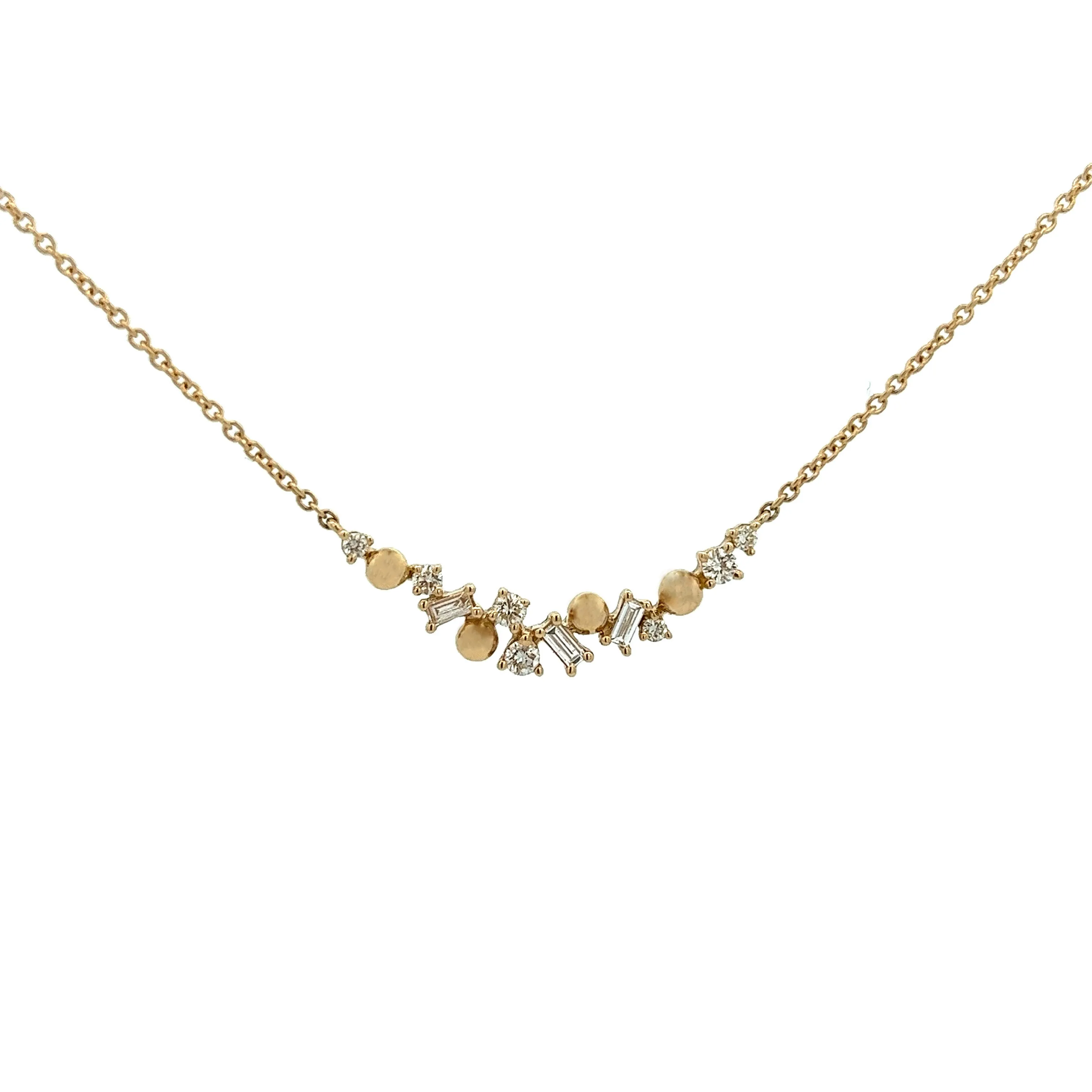 .29ct 14k Yellow Gold Diamond Necklace