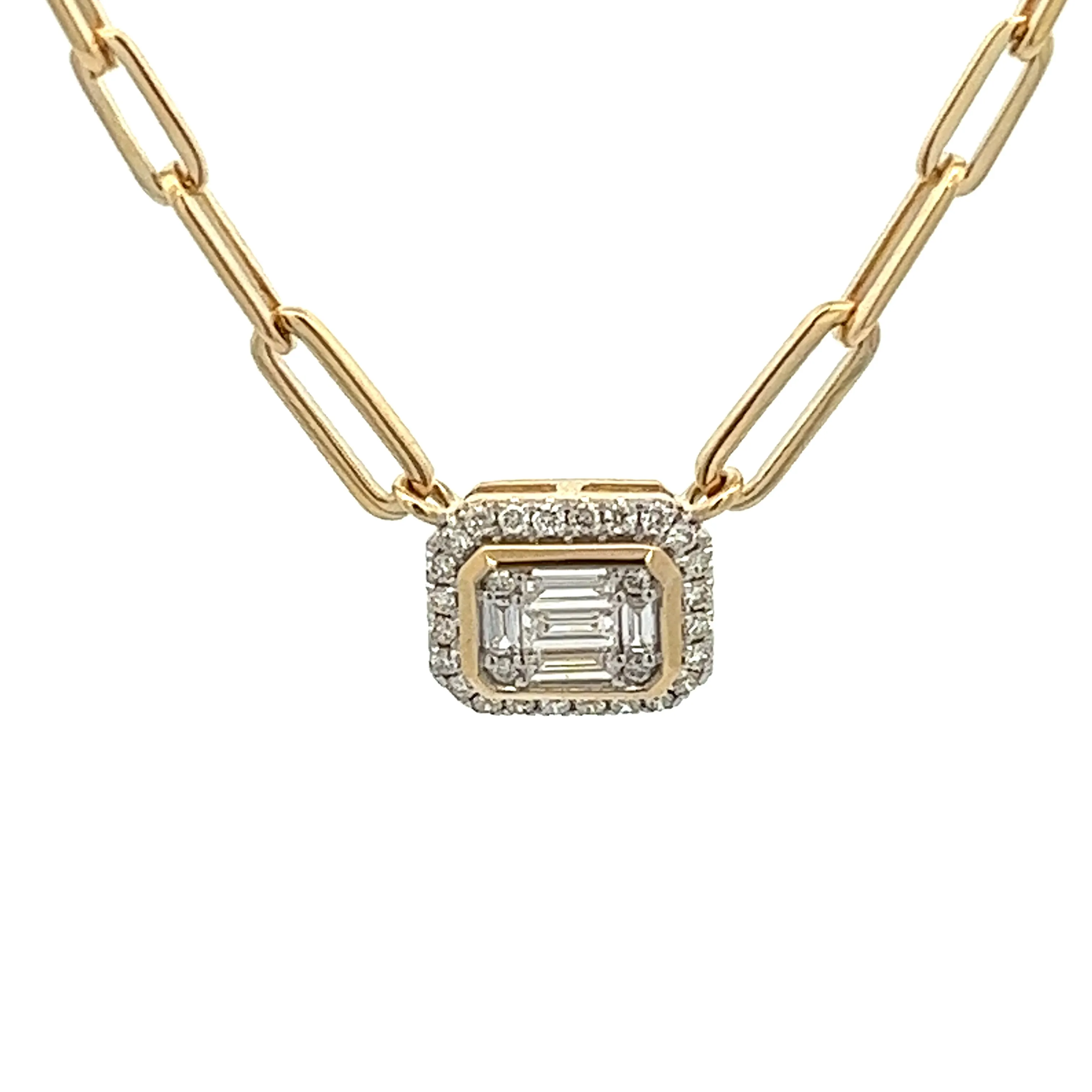 .36ct 14k Yellow Gold Diamond Necklace