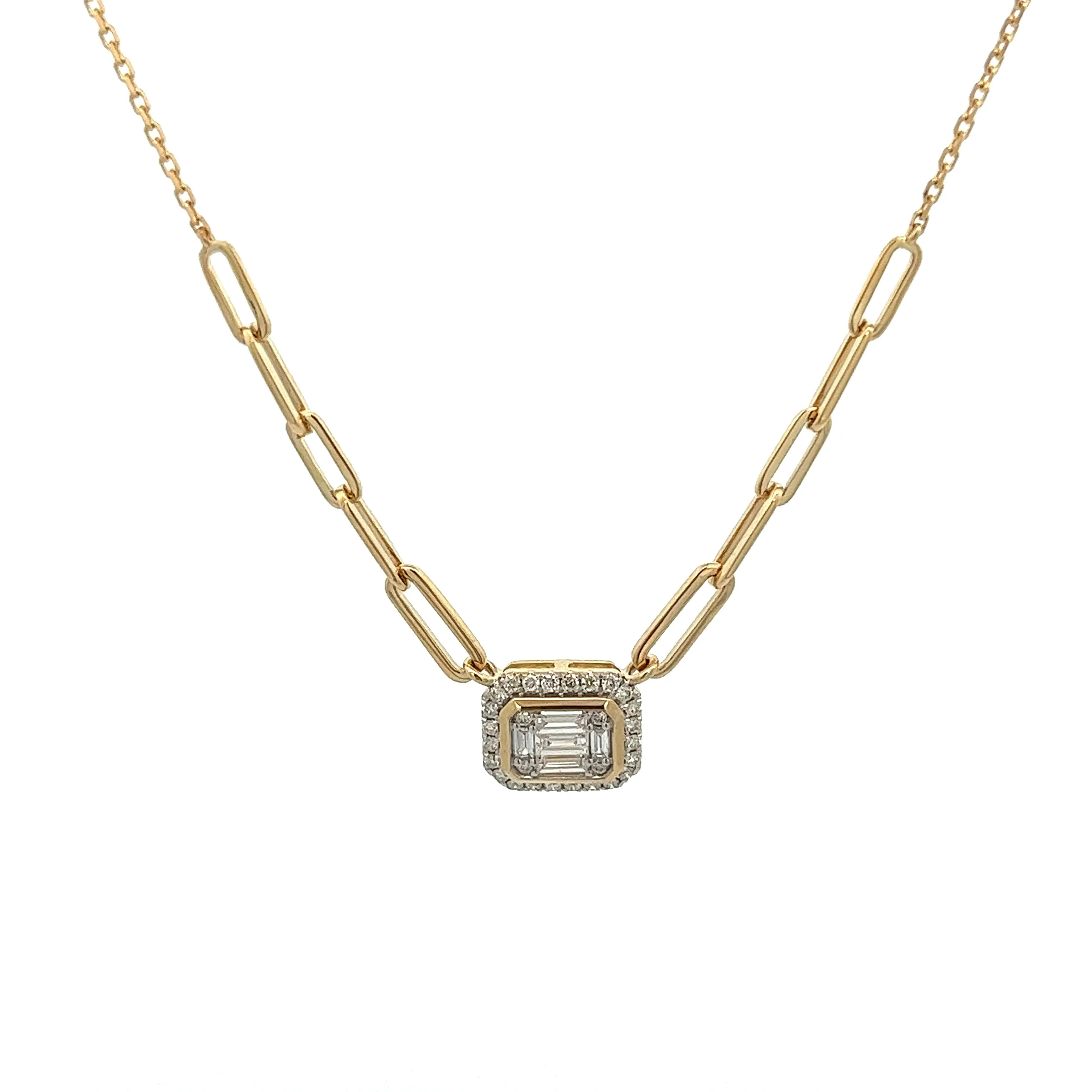 .36ct 14k Yellow Gold Diamond Necklace