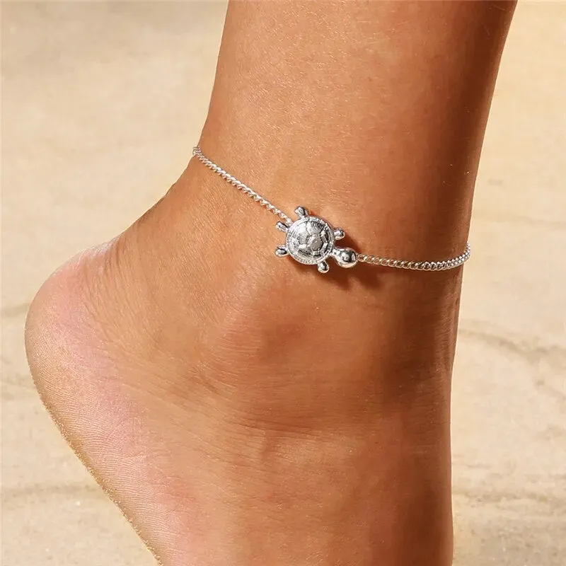 3pcs/set Gold Color Simple Chain Anklets For Women Beach Foot Jewelry Leg Chain Ankle Bracelets Women Accessories