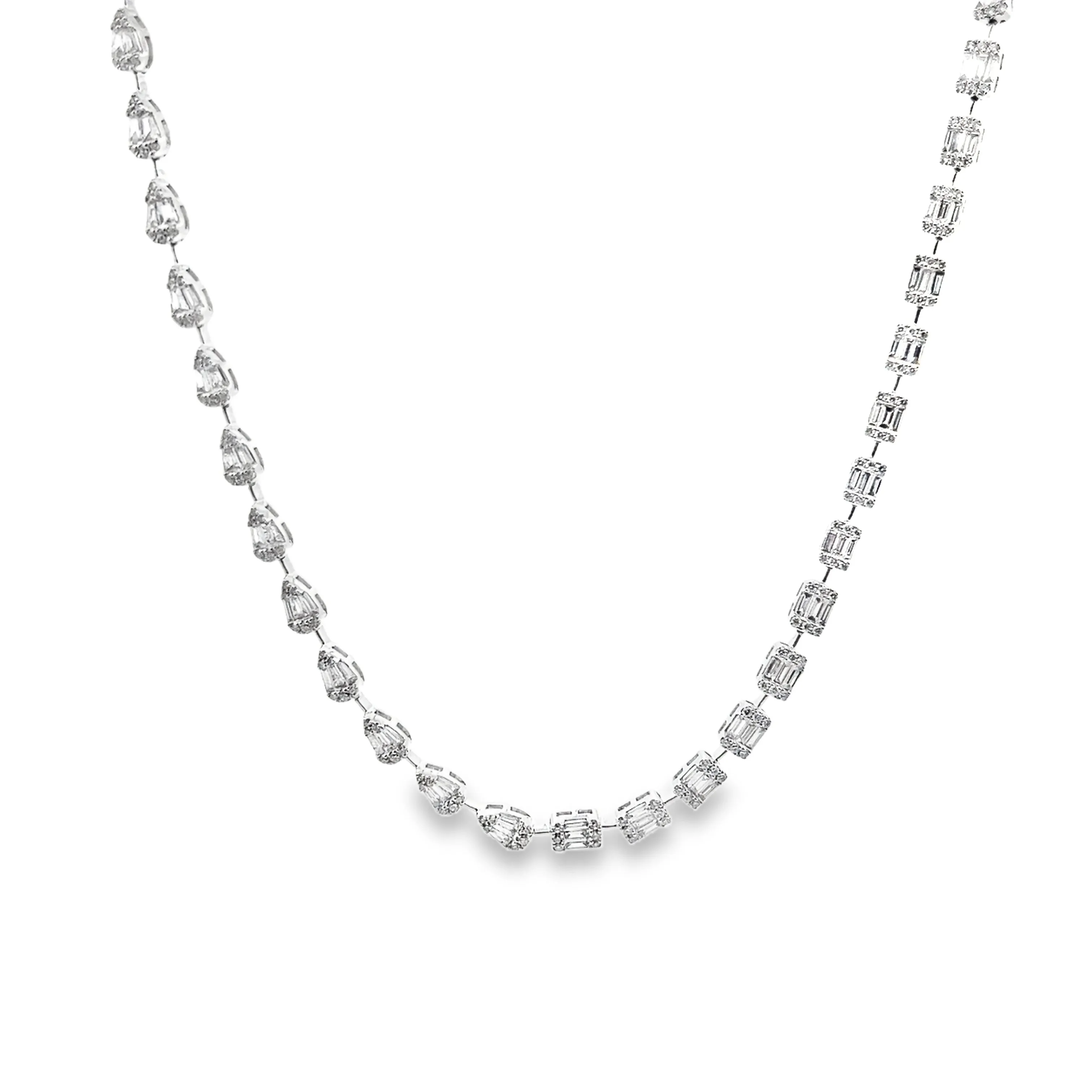 4.70ct 18k White Gold Diamond Necklace