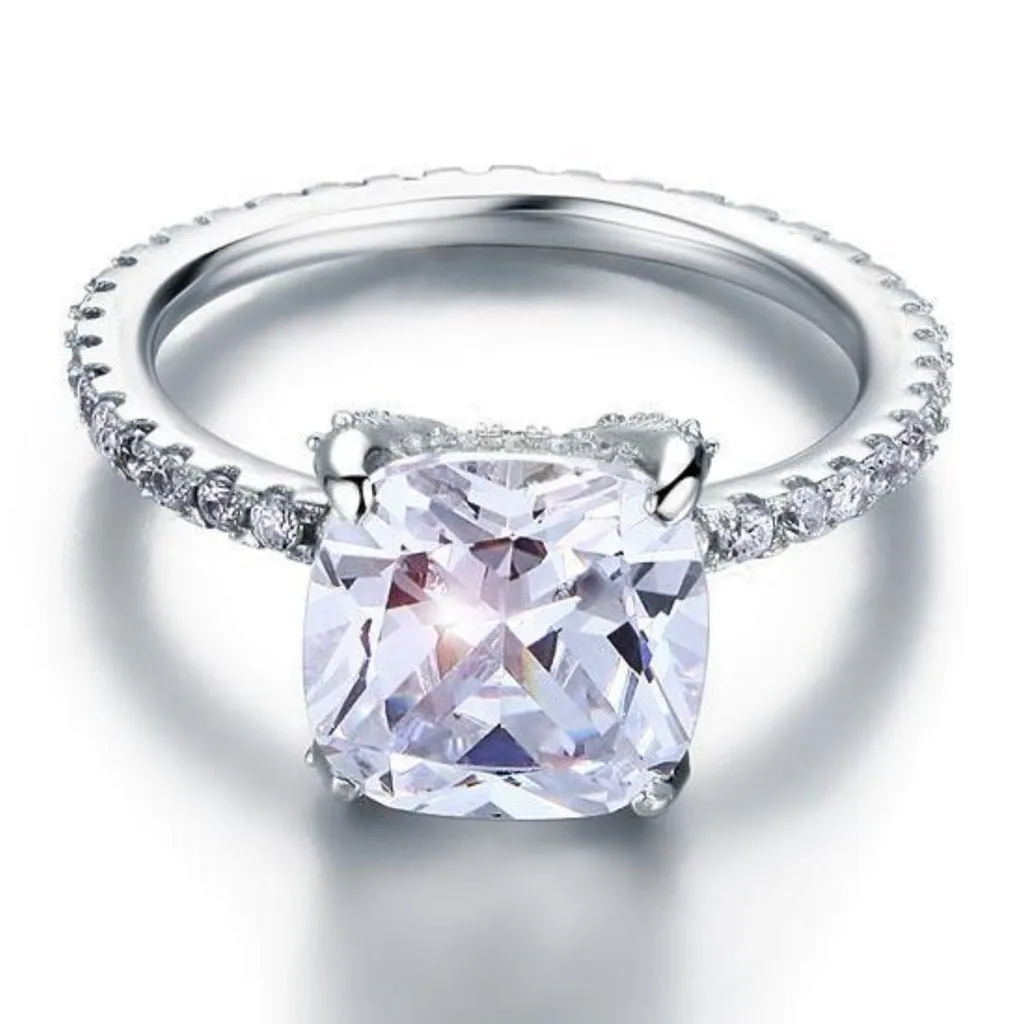 5 Carat Cushion-Cut Diamond Ring