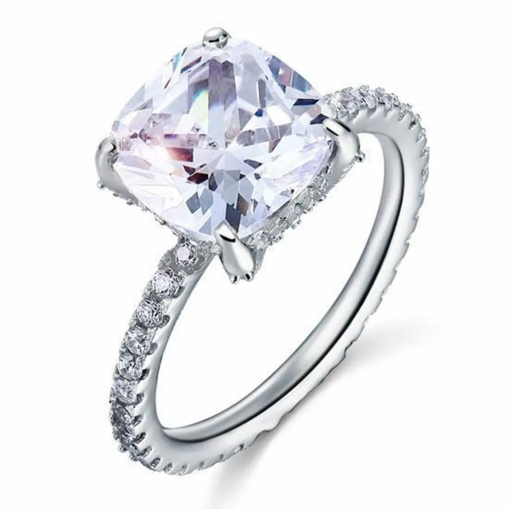 5 Carat Cushion-Cut Diamond Ring