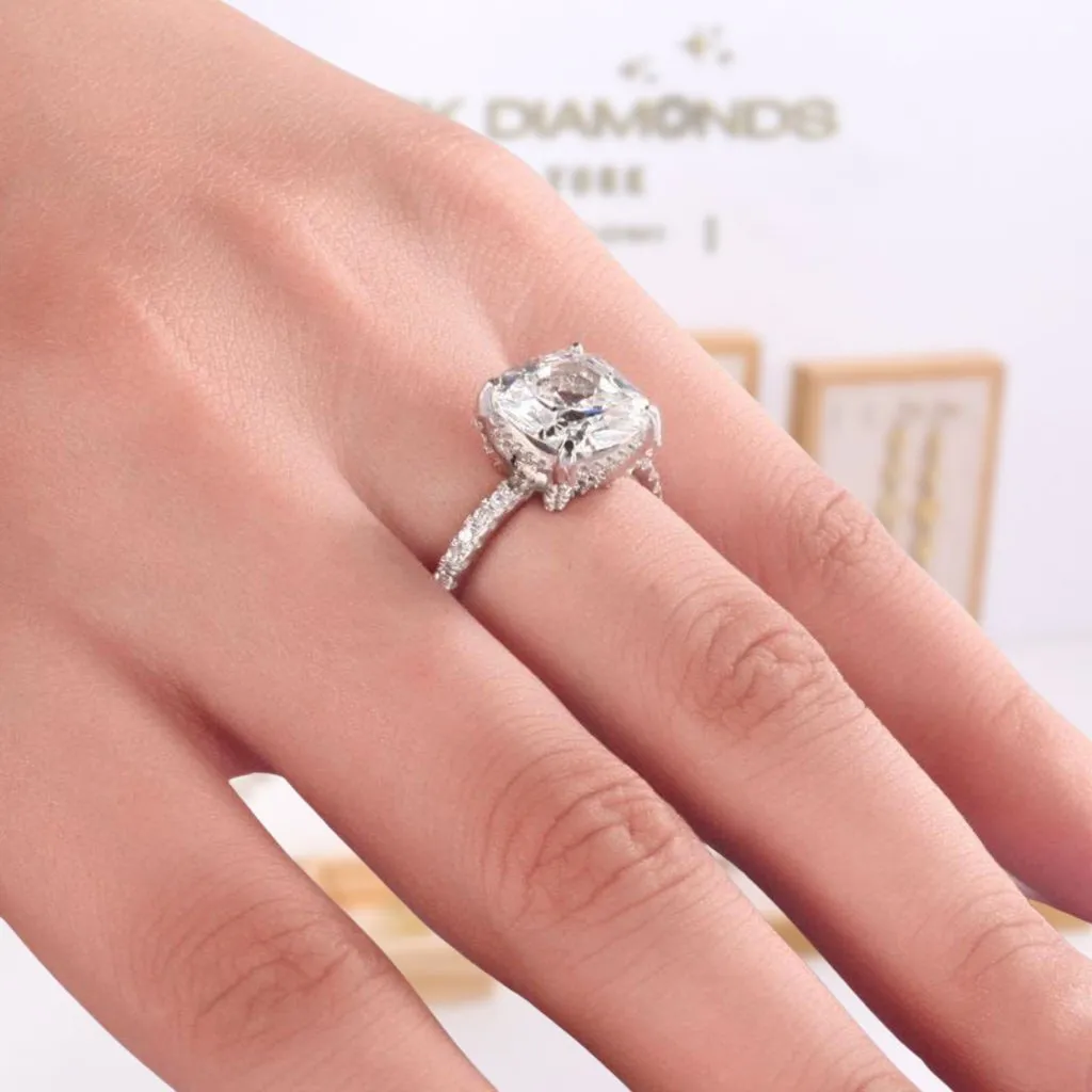 5 Carat Cushion-Cut Diamond Ring