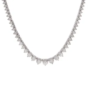 8.06ct 18k White Gold Diamond Necklace