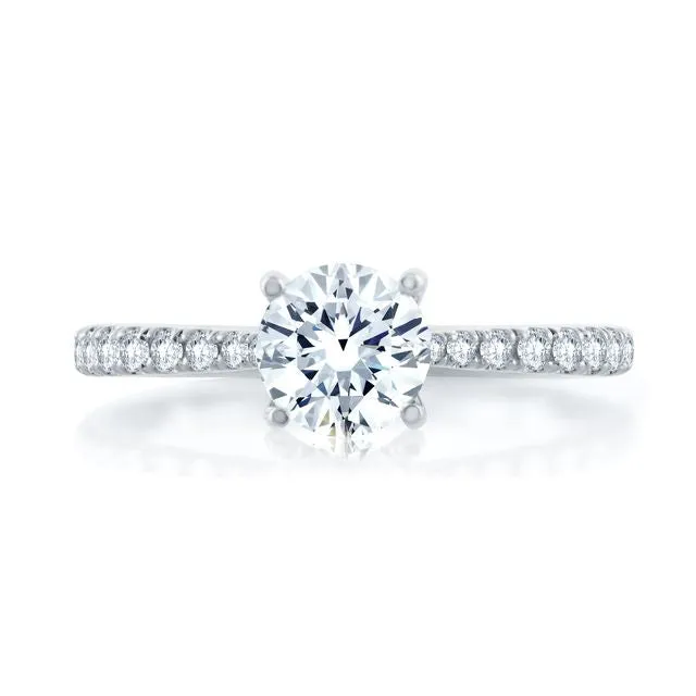 A.Jaffe Engagement Rings Scalloped Pavé Diamond Engagement Ring with Signature A.JAFFE Quilts Interior ME2008Q/191