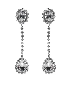 Alessandra Rich Crystal Cluster Drop Earrings