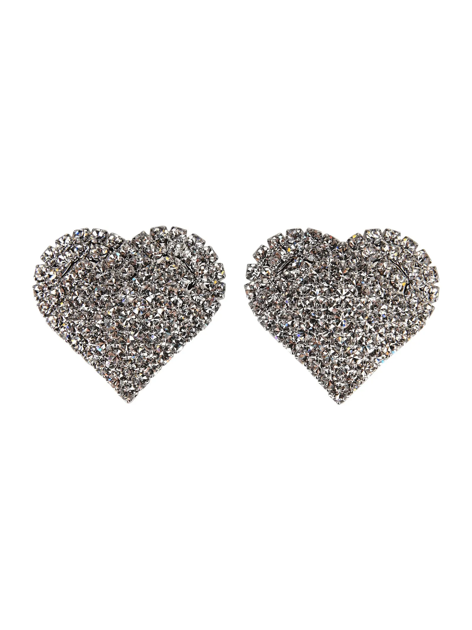 Alessandra Rich Embellished Heart Earrings