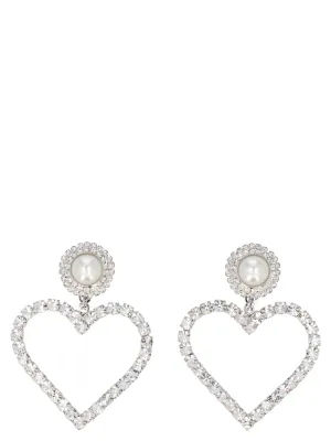 Alessandra Rich Heart Earrings