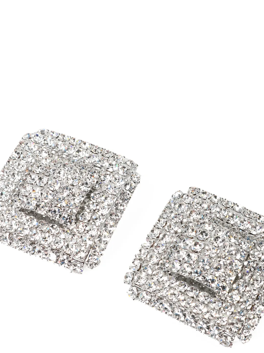 Alessandra Rich Square Clip On Earrings