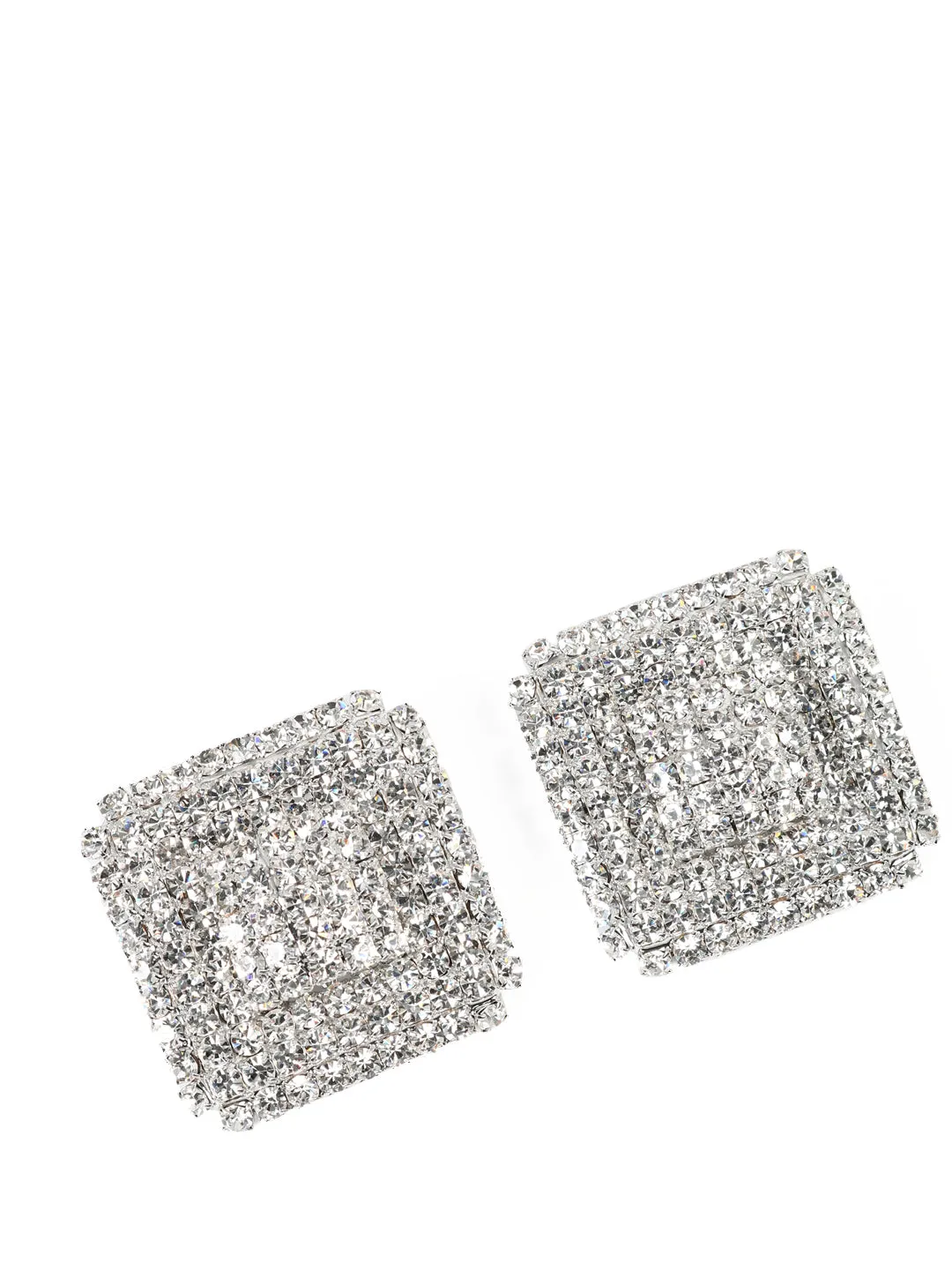 Alessandra Rich Square Clip On Earrings