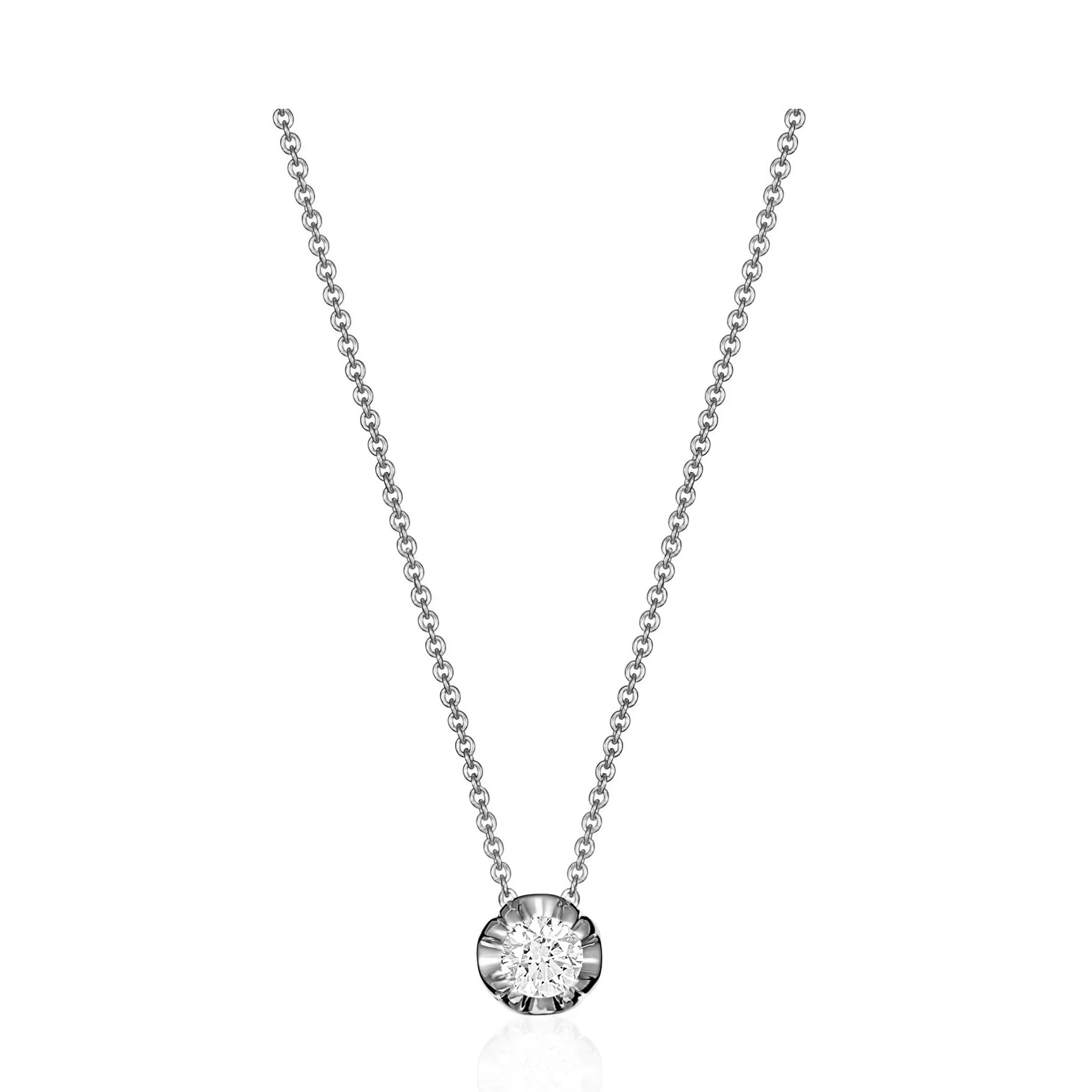 Allure Medium Diamond Pendant Necklace | 18K Yellow Gold