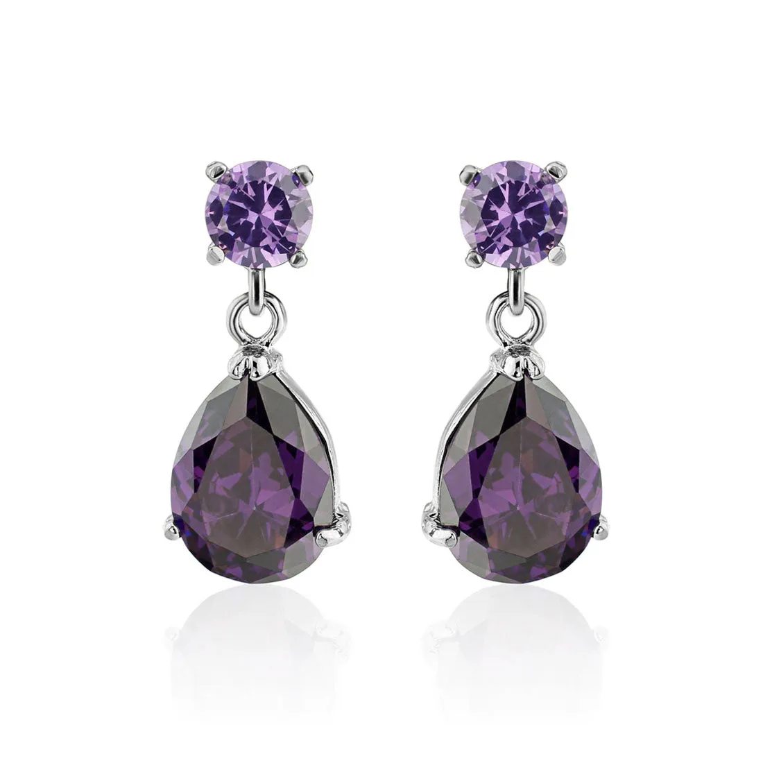 Amethyst Angel Earrings