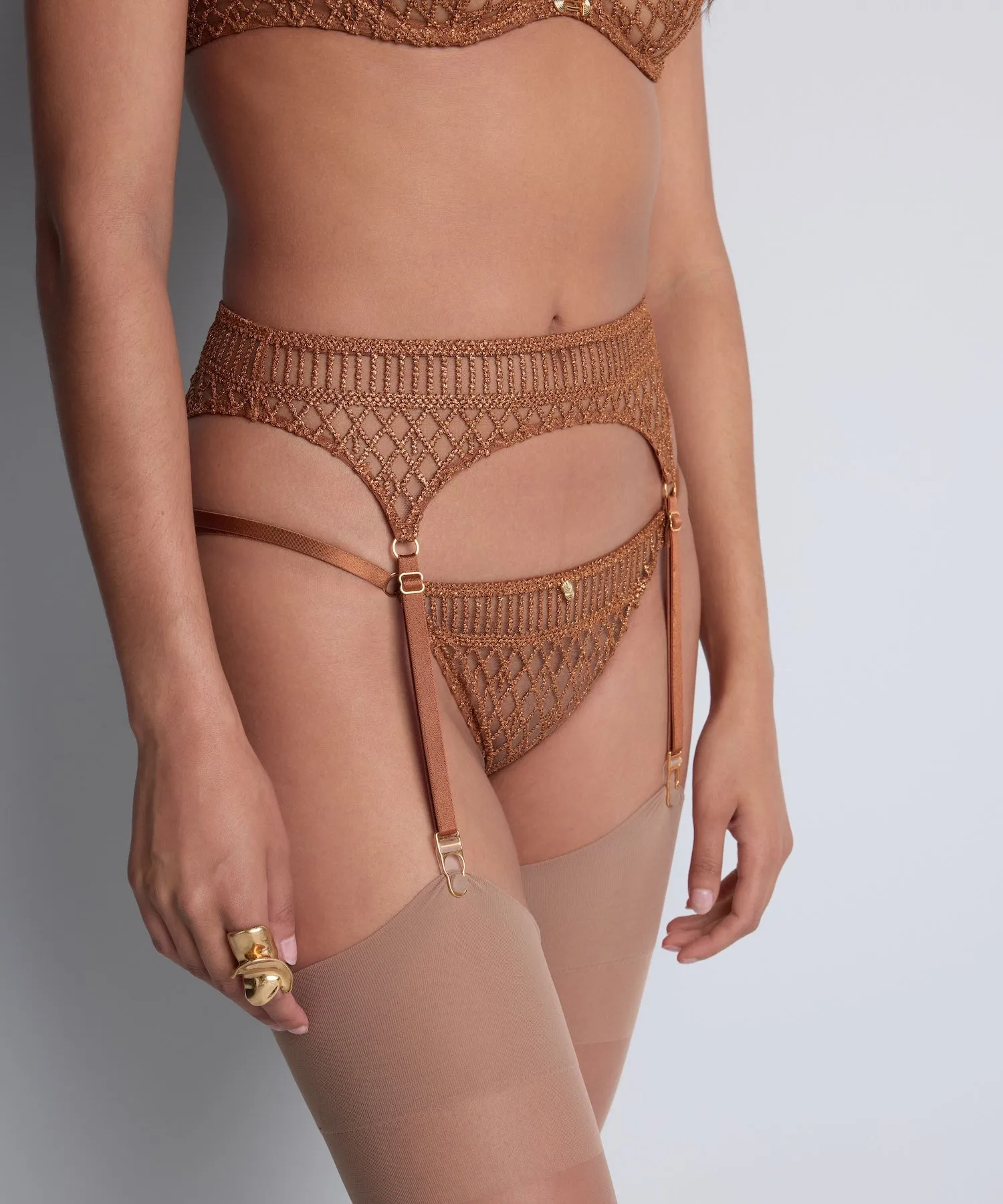 Aubade Stardust Dream Suspender Belt