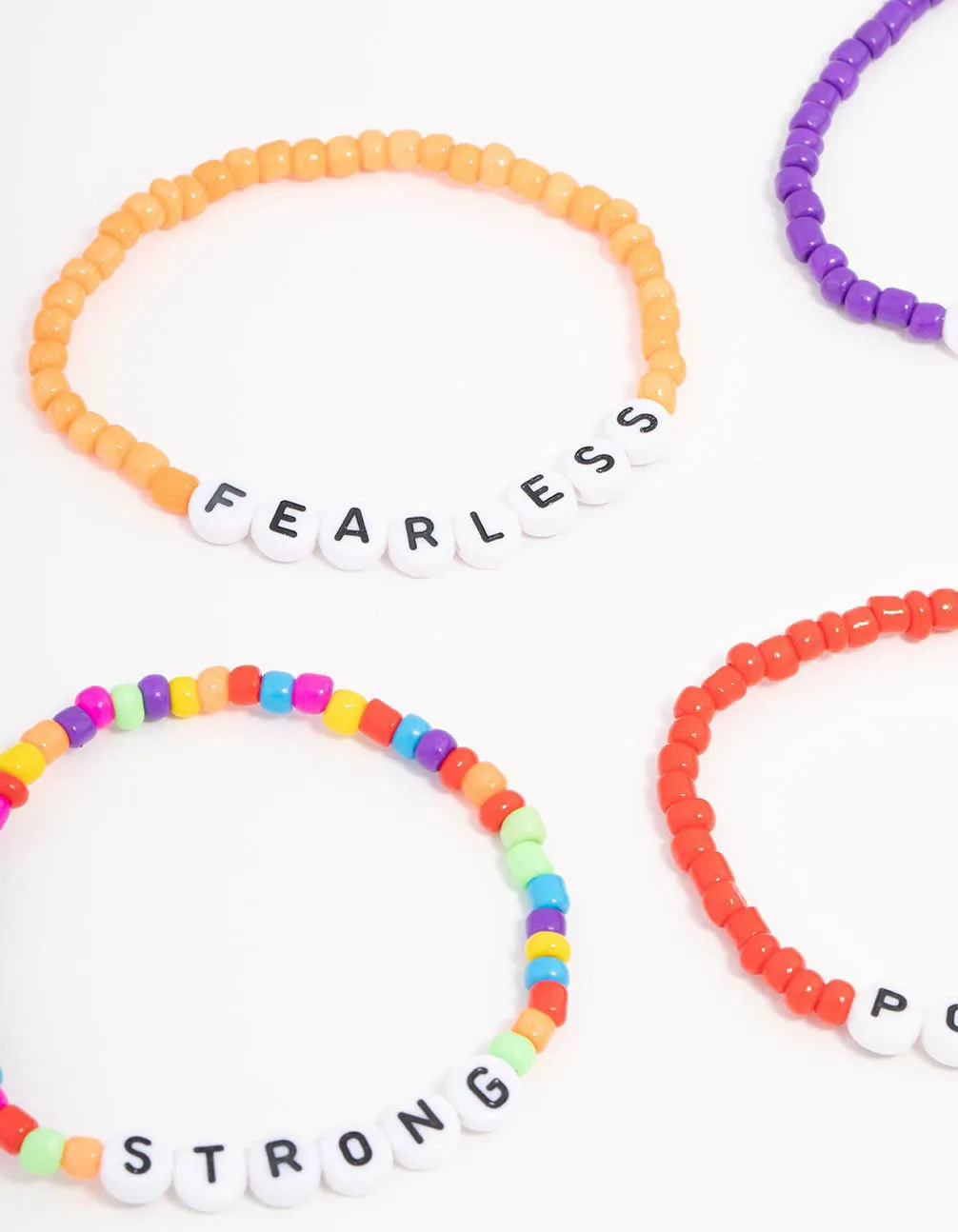 Beaded Word Stretch Bracelets 5-Pack