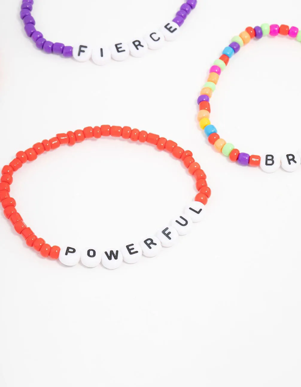 Beaded Word Stretch Bracelets 5-Pack