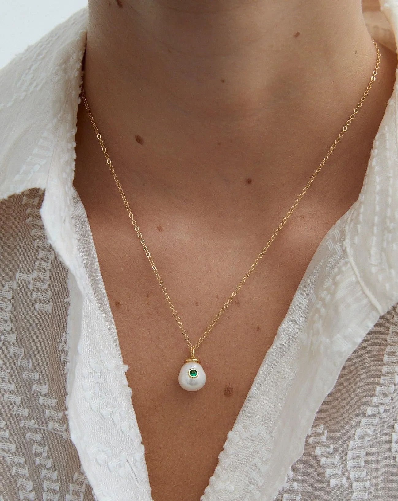 Birthstone Pearl Pendant May