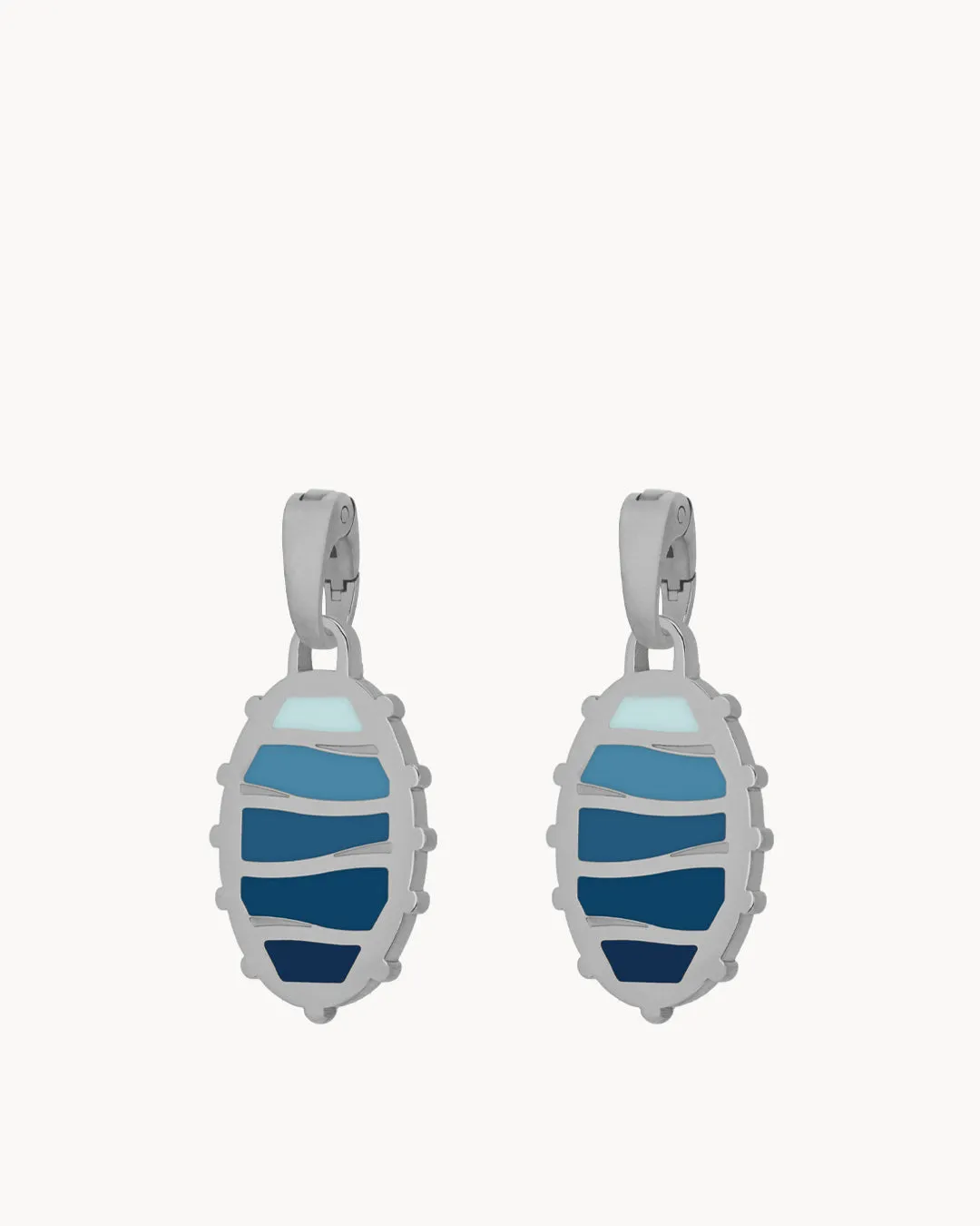 Blue Grotto Pendant, Silver Earring Pendants