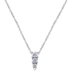 Canadian Three-Stone Baby Icicle Diamond Pendant