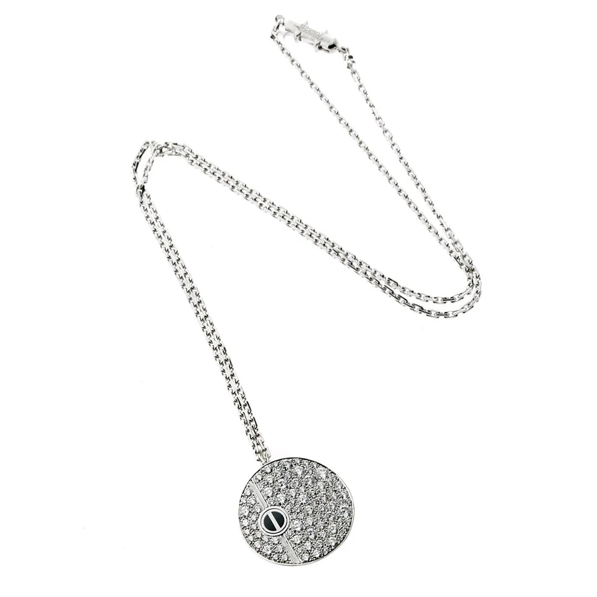 Cartier Love Pave Diamond White Gold Necklace