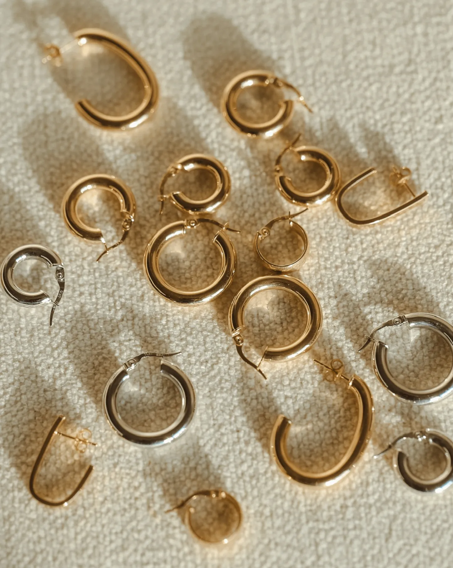 Classic Curved Hoops - 10k Gold