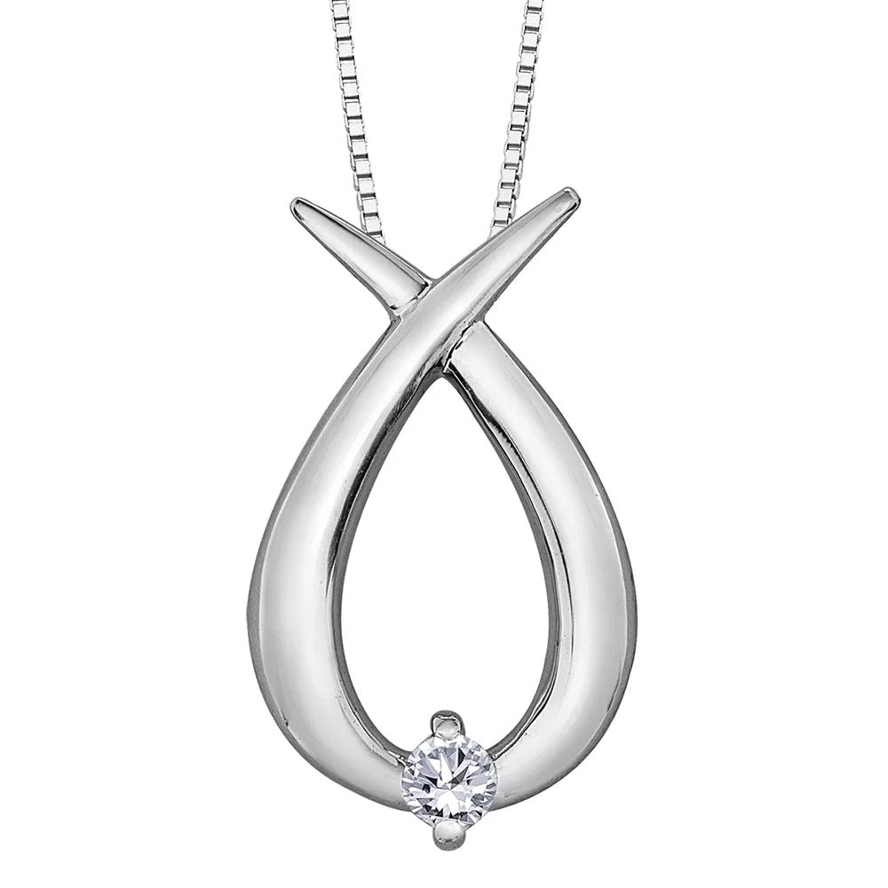 Diamond and White Gold Pendant