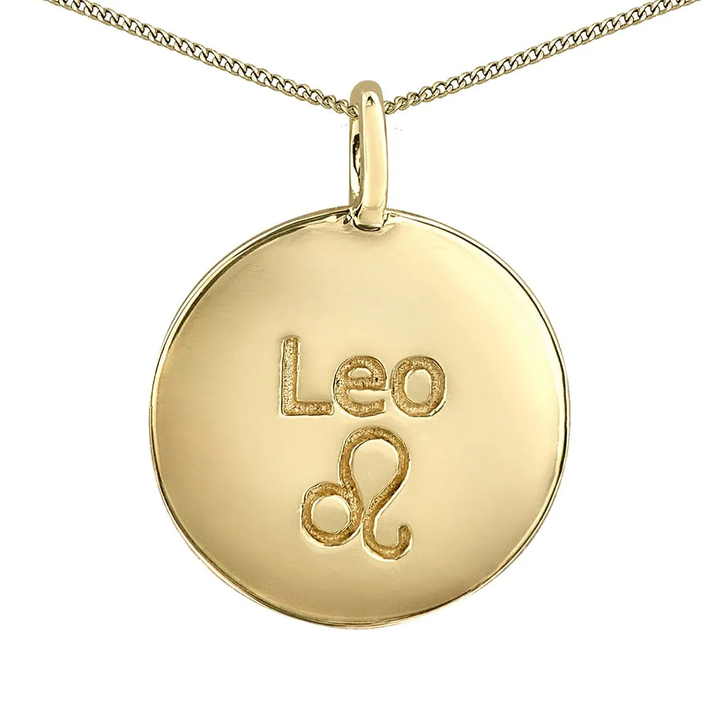 Diamond and Yellow Gold Zodiac Sign Pendant