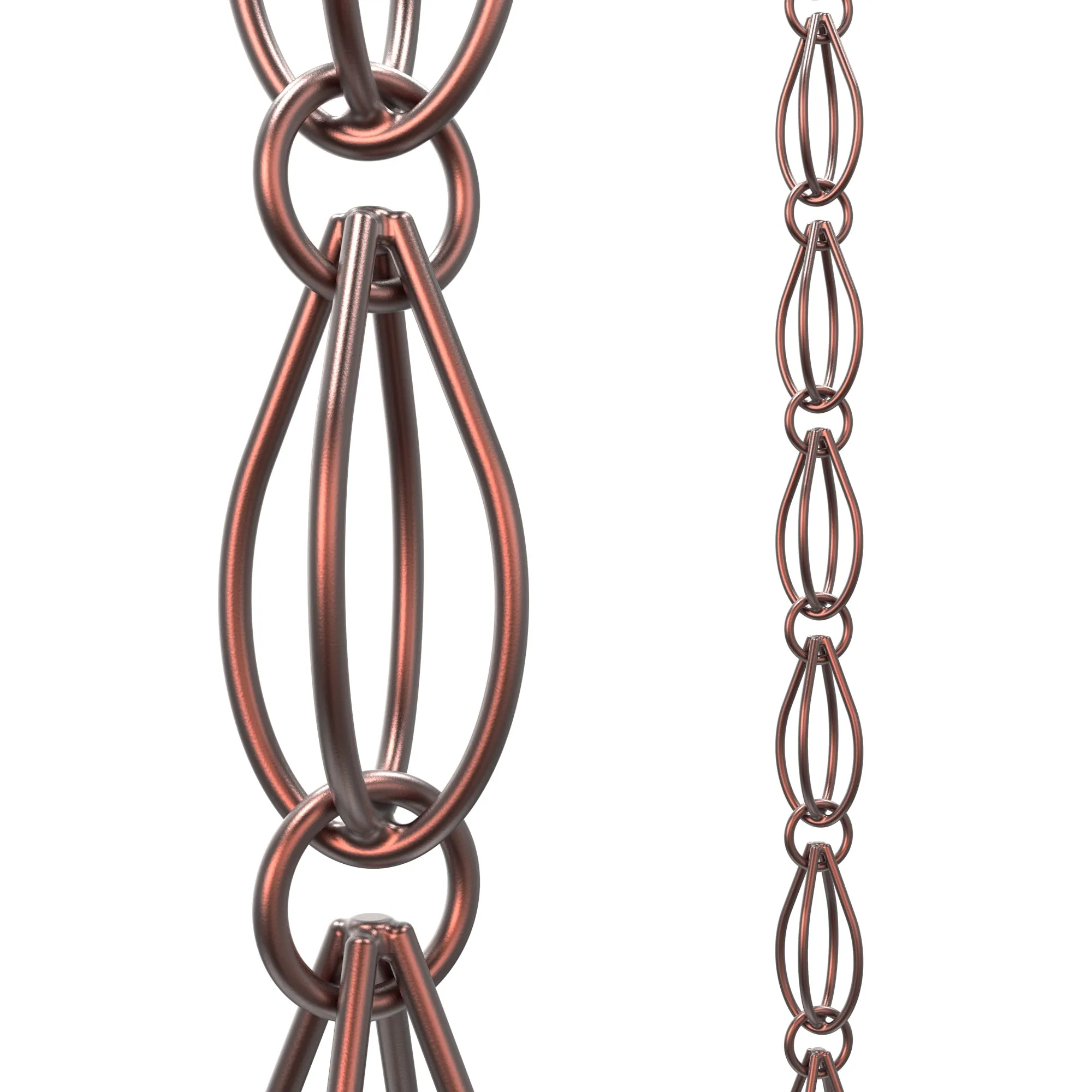 Double Oval Loop Rain Chain (Copper)