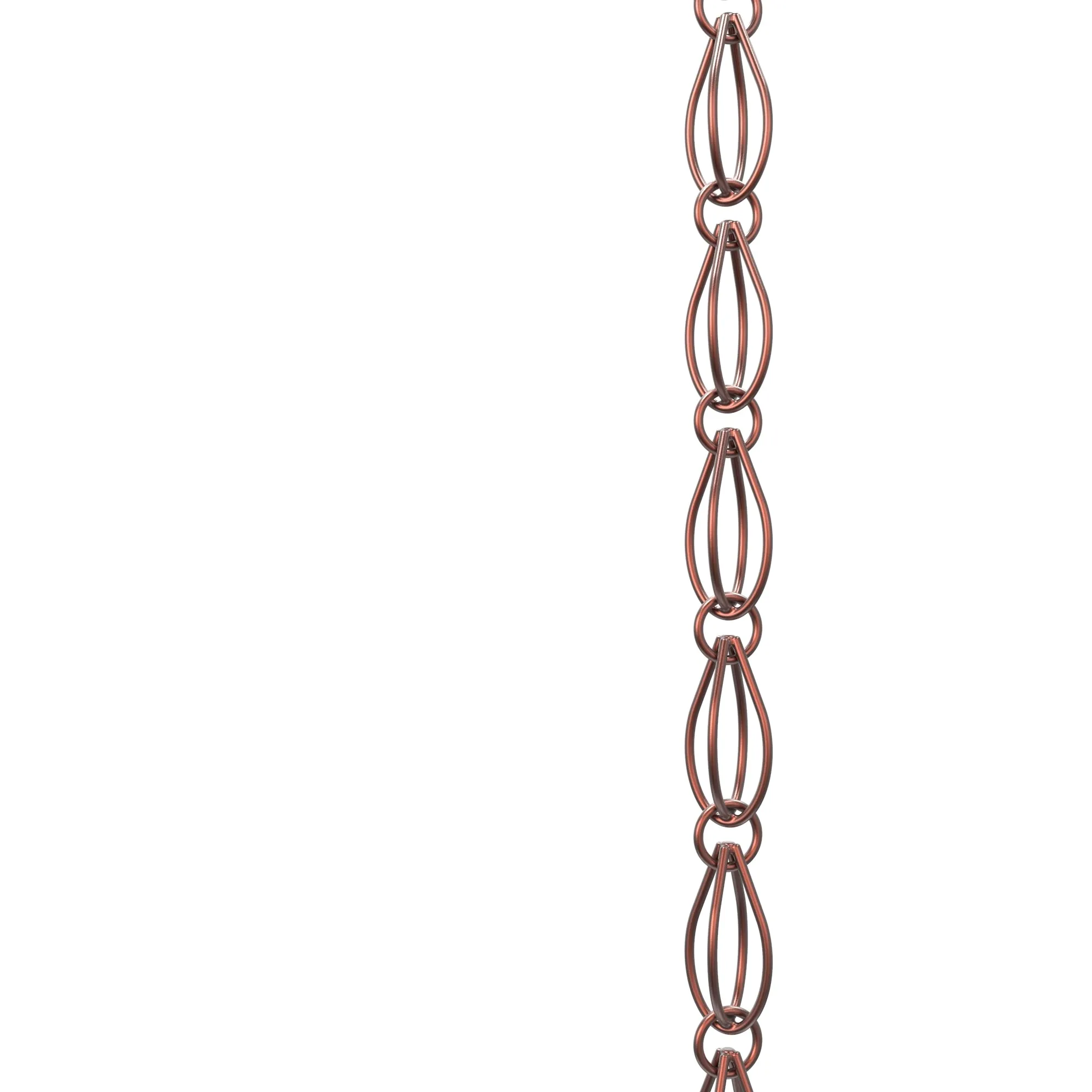 Double Oval Loop Rain Chain (Copper)