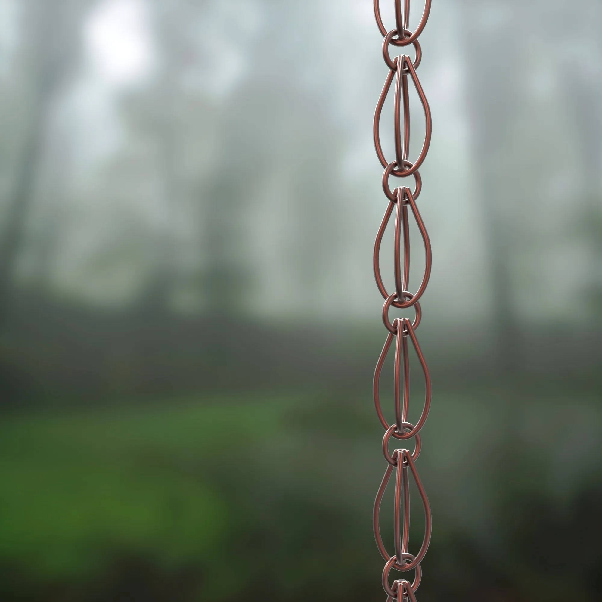 Double Oval Loop Rain Chain (Copper)