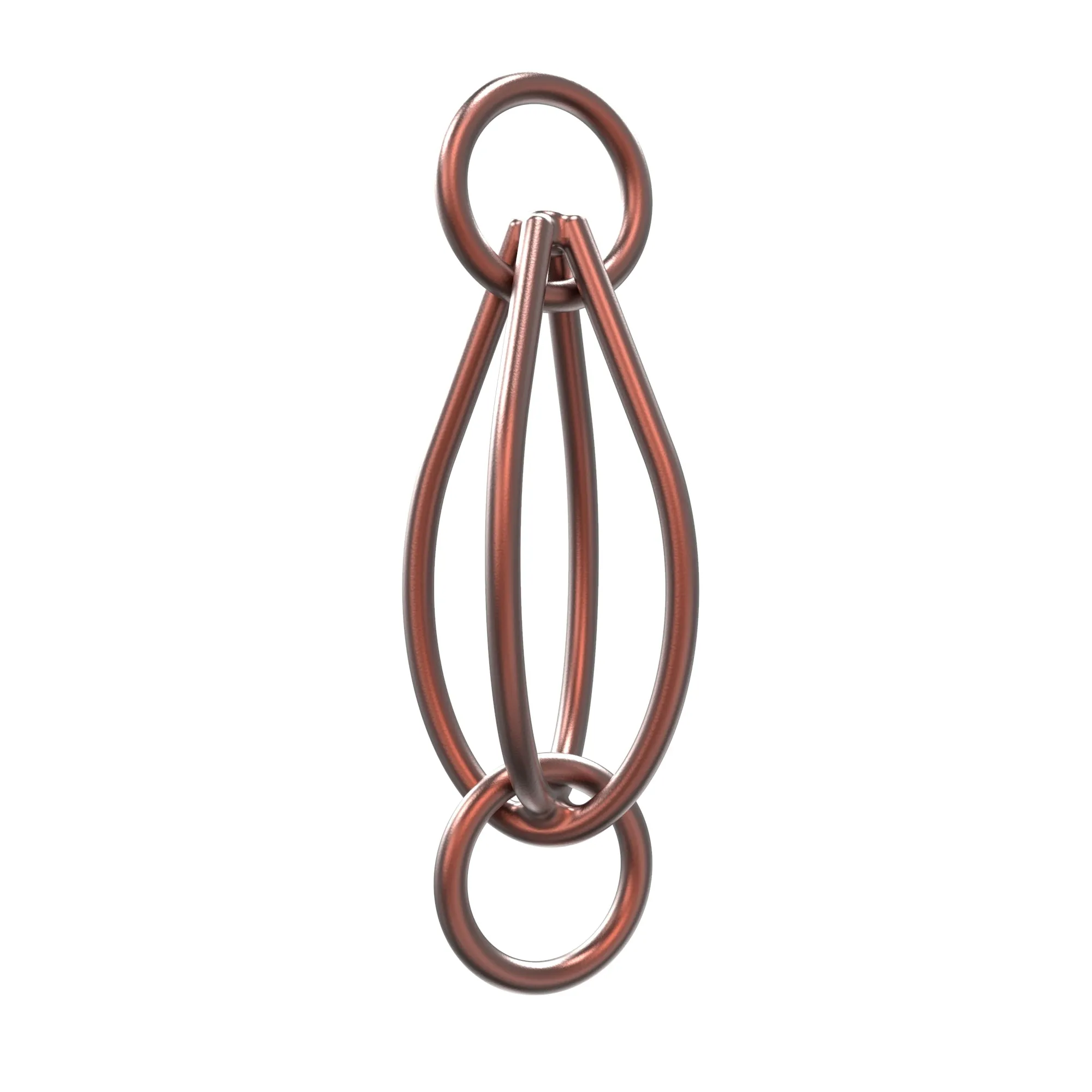 Double Oval Loop Rain Chain (Copper)