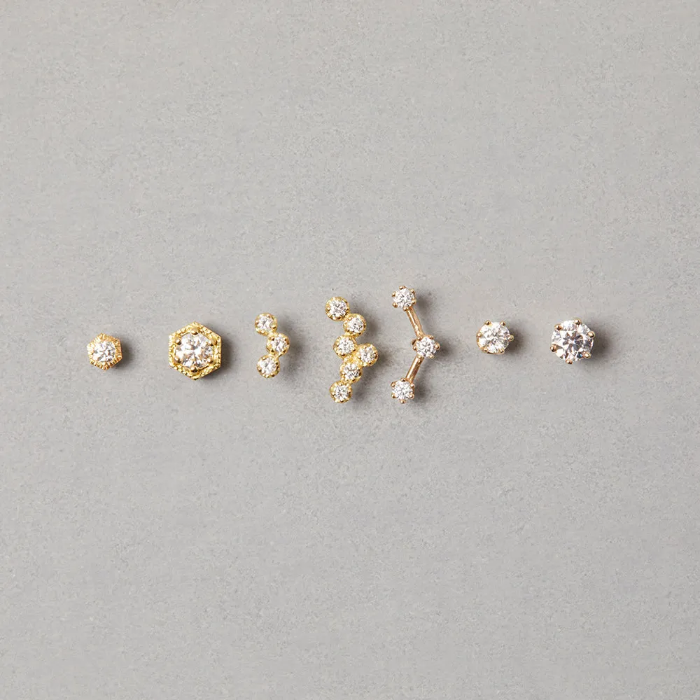 E1904W | 4mm White Diamond Studs