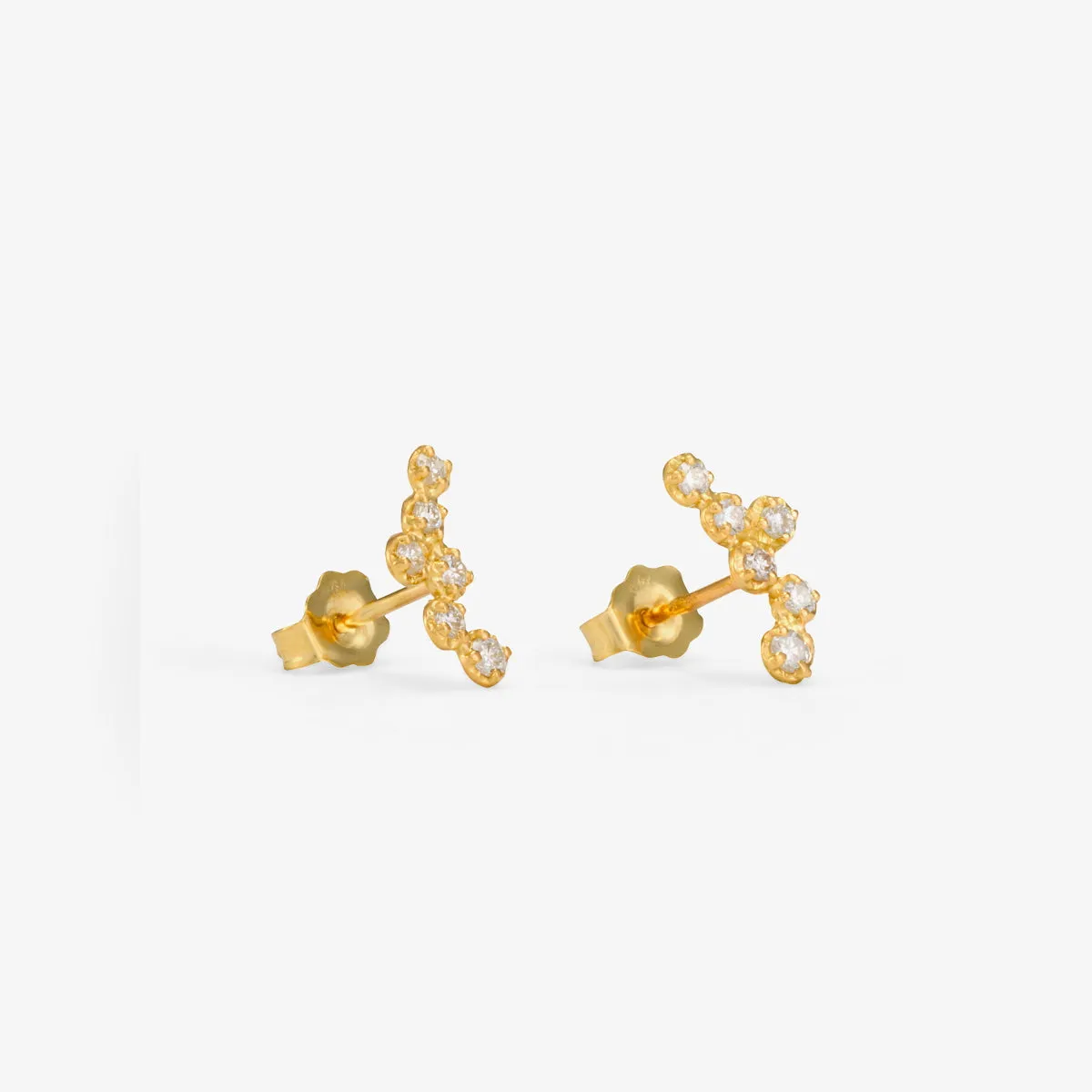 E6003W | White Diamond Hydra Studs