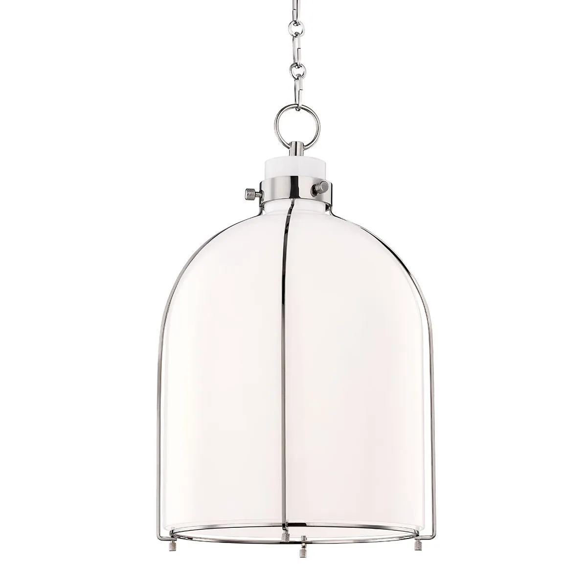 Eldridge 14 in. Birdcage Pendant Light Polished Nickel Finish