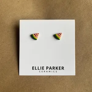 Ellie Parker Ceramics - Watermelon Earring Ceramic Stud